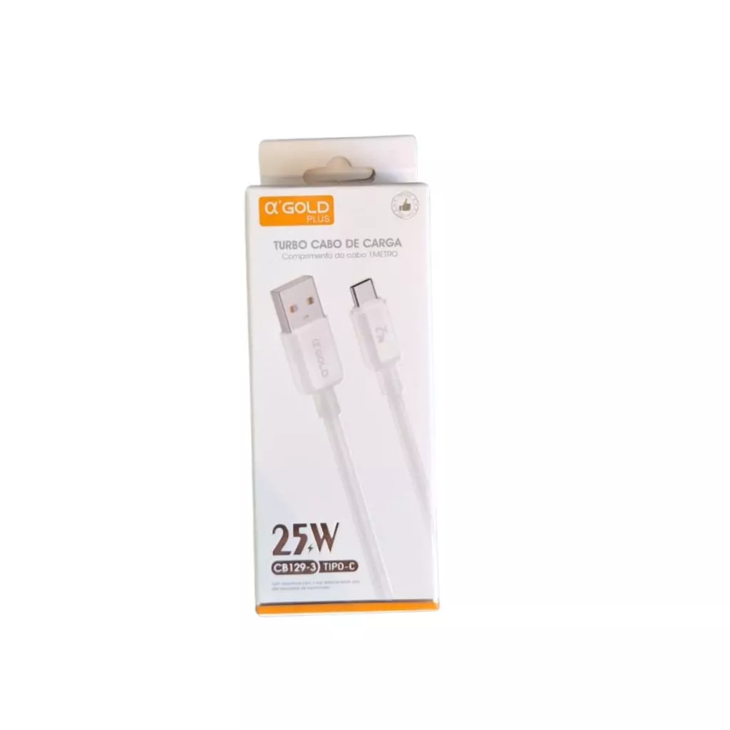 Cabo Tipo-C x USB | 1M 25W Turbo - AGOLD CB129-3