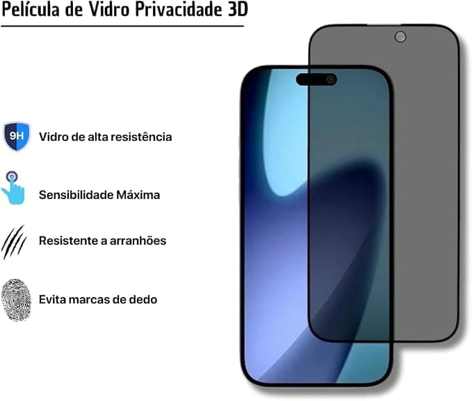 Película Vidro 3D com Privacidade para A12/M12