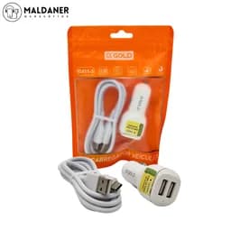 Kit de Carregaento Veicular 2 USB + Cabo Tipo-C - AGOLD CJ11-3