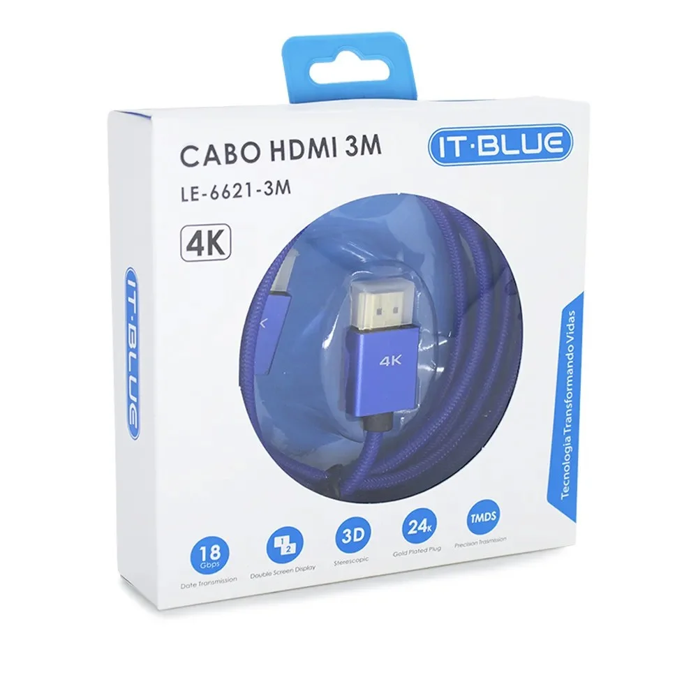 Cabo HDMI 4K | 3M - ItBlue LE-6621-3M